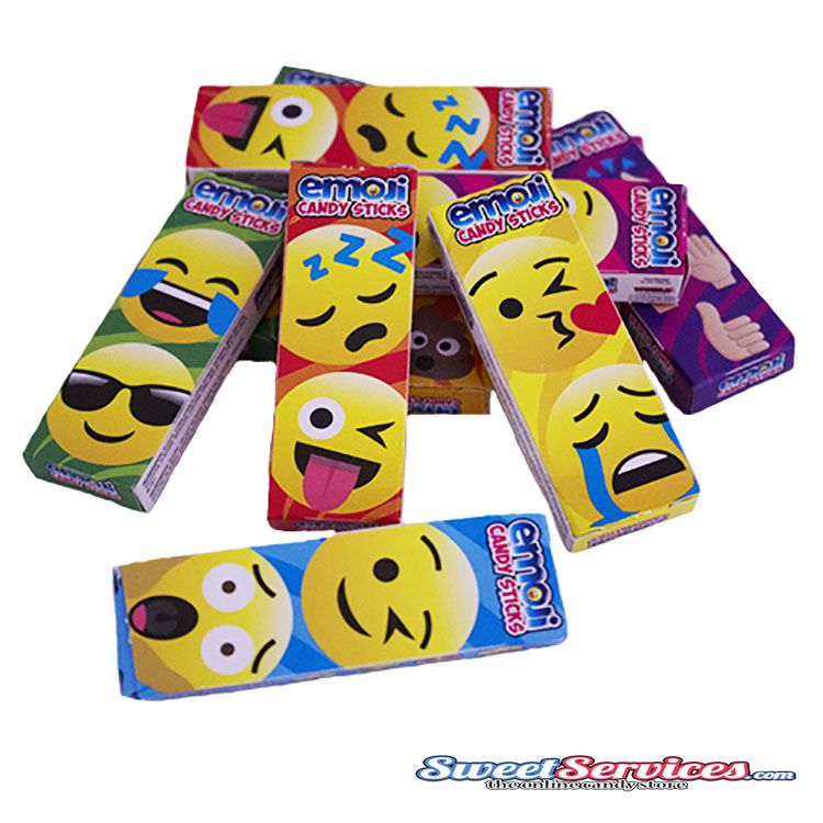 Emoji Candy Sticks 101 Count Boxes | Novelty Candy